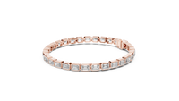 9.30ct TW Emerald Cut Lab-Grown Diamond Tennis Bracelet in Rose Gold — Verasah fine jewellery