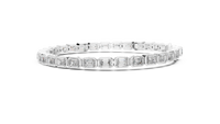 9.30ct TW Emerald Cut Lab-Grown Diamond Tennis Bracelet in White Gold — Verasah fine jewellery