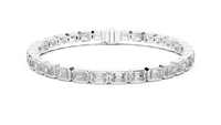 9.30ct TW Emerald Cut Lab-Grown Diamond Tennis Bracelet in White Gold — Verasah fine jewellery