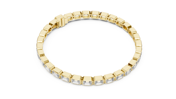 9.30ct TW Emerald Cut Lab-Grown Diamond Tennis Bracelet