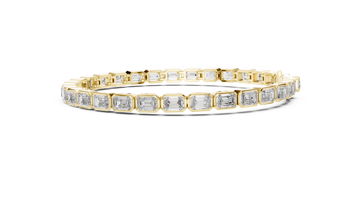 9.30ct TW Emerald Cut Lab-Grown Diamond Tennis Bracelet
