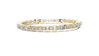 9.30ct TW Emerald Cut Lab-Grown Diamond Tennis Bracelet in Yellow Gold — Verasah fine jewellery