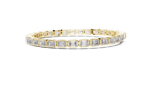 9.30ct TW Emerald Cut Lab-Grown Diamond Tennis Bracelet
