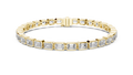9.30ct TW Emerald Cut Lab-Grown Diamond Tennis Bracelet