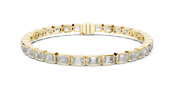 9.30ct TW Emerald Cut Lab-Grown Diamond Tennis Bracelet