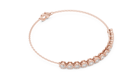 1.43ct TW Round Lab-Grown Diamond Cluster Station Bracelet in Rose Gold — Verasah fine jewellery