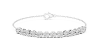 1.43ct TW Round Lab-Grown Diamond Cluster Station Bracelet in White Gold — Verasah fine jewellery