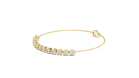 1.43ct TW Round Lab-Grown Diamond Cluster Station Bracelet in Yellow Gold — Verasah fine jewellery