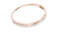 0.70ct TW Round Lab-Grown Diamond Twist Bangle in Rose Gold — Verasah fine jewellery
