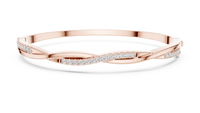 0.70ct TW Round Lab-Grown Diamond Twist Bangle in Rose Gold — Verasah fine jewellery