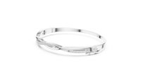 0.70ct TW Round Lab-Grown Diamond Twist Bangle in White Gold — Verasah fine jewellery