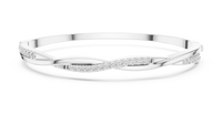 0.70ct TW Round Lab-Grown Diamond Twist Bangle in White Gold — Verasah fine jewellery