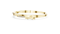 0.70ct TW Round Lab-Grown Diamond Twist Bangle in Yellow Gold — Verasah fine jewellery