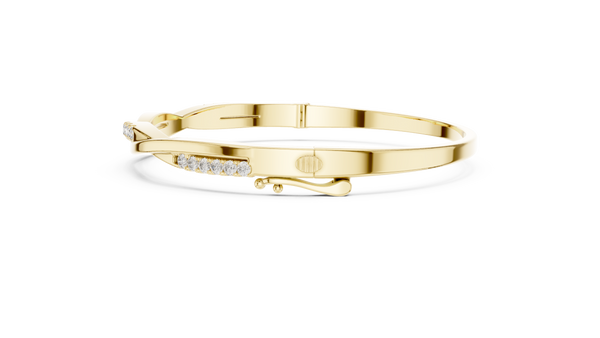 0.70ct TW Round Lab-Grown Diamond Twist Bangle