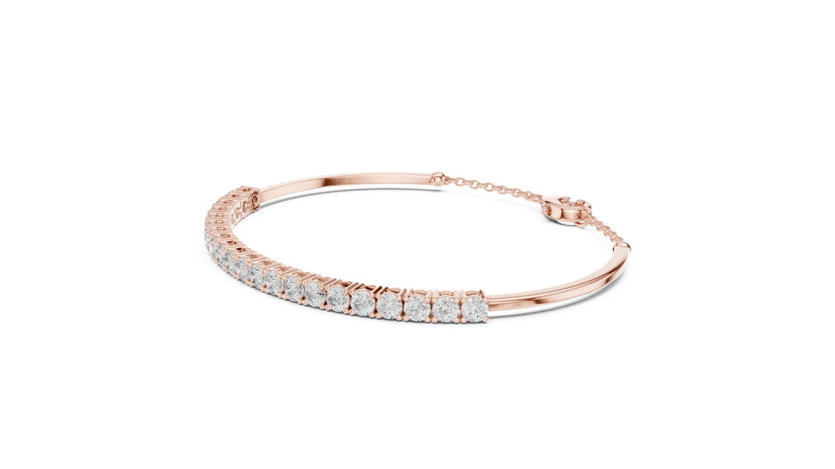 2.31ct TW Round Lab-Grown Diamond Cuff Bangle