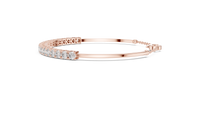 2.31ct TW Round Lab-Grown Diamond Cuff Bangle in Rose Gold — Verasah fine jewellery