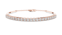 2.31ct TW Round Lab-Grown Diamond Cuff Bangle in Rose Gold — Verasah fine jewellery