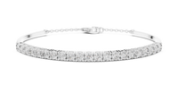2.31ct TW Round Lab-Grown Diamond Cuff Bangle in White Gold — Verasah fine jewellery