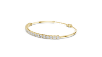 2.31ct TW Round Lab-Grown Diamond Cuff Bangle in Yellow Gold — Verasah fine jewellery