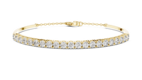 2.31ct TW Round Lab-Grown Diamond Cuff Bangle in Yellow Gold — Verasah fine jewellery