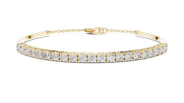 2.31ct TW Round Lab-Grown Diamond Cuff Bangle