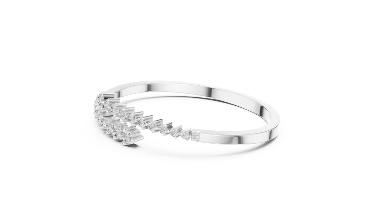 1.74ct TW Round Lab-Grown Diamond Graduated Bangle