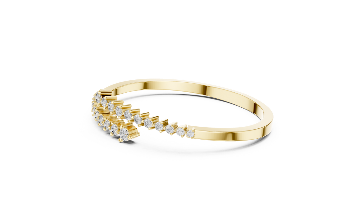 1.74ct TW Round Lab-Grown Diamond Graduated Bangle