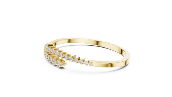 1.74ct TW Round Lab-Grown Diamond Graduated Bangle