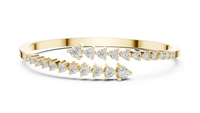 1.74ct TW Round Lab-Grown Diamond Graduated Bangle in Yellow Gold — Verasah fine jewellery