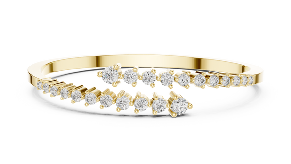 1.74ct TW Round Lab-Grown Diamond Graduated Bangle