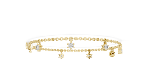 0.77ct TW Round Lab-Grown Diamond Station Bracelet