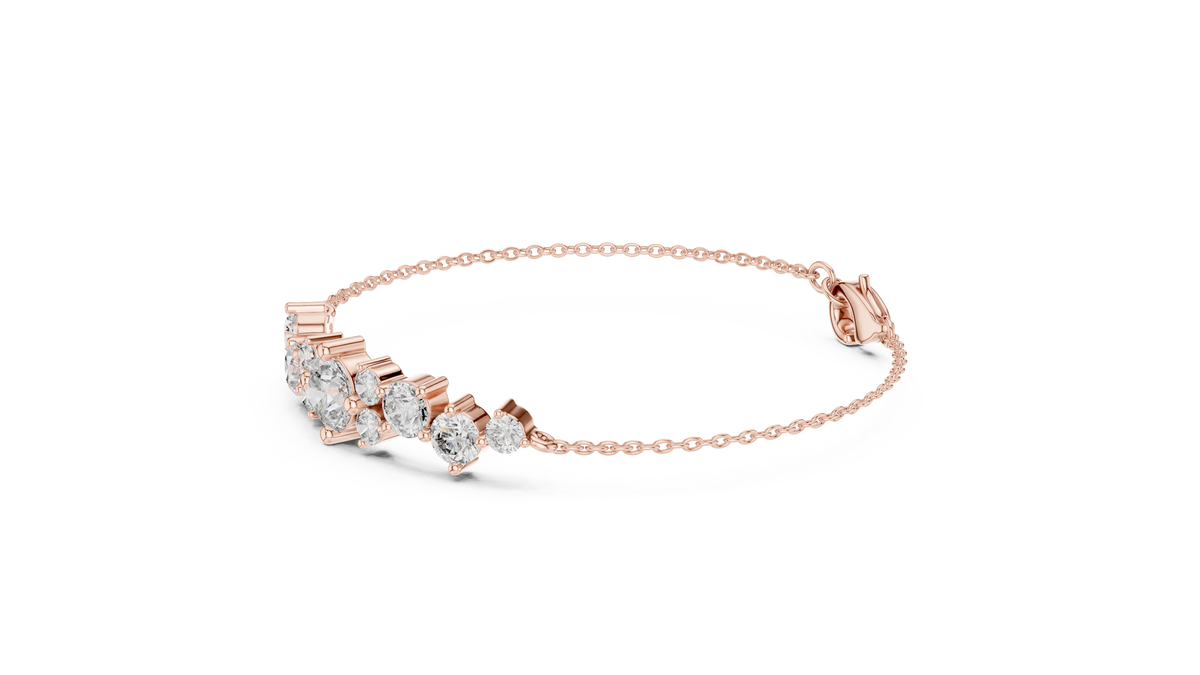 3.03ct TW Round Lab-Grown Diamond Graduated Bracelet