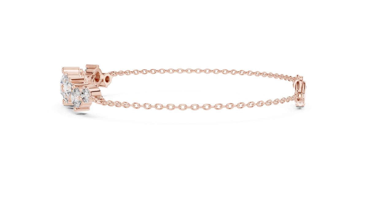 3.03ct TW Round Lab-Grown Diamond Graduated Bracelet