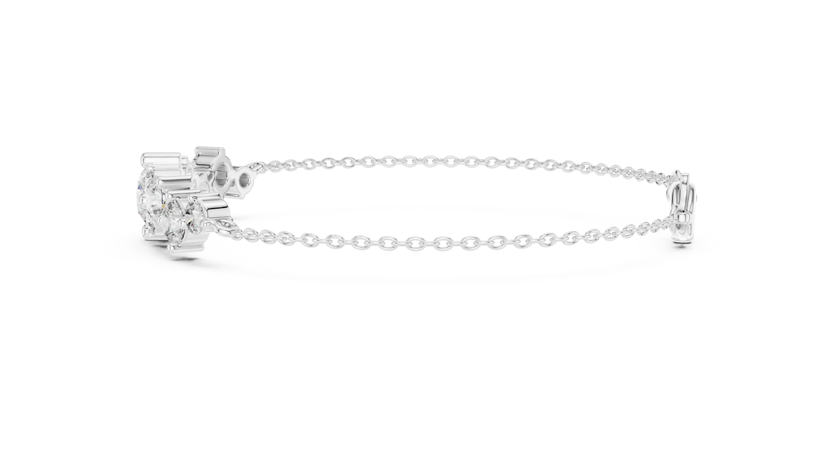 3.03ct TW Round Lab-Grown Diamond Graduated Bracelet
