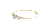 3.03ct TW Round Lab-Grown Diamond Graduated Bracelet in Yellow Gold — Verasah fine jewellery