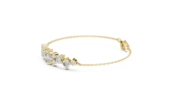 3.03ct TW Round Lab-Grown Diamond Graduated Bracelet