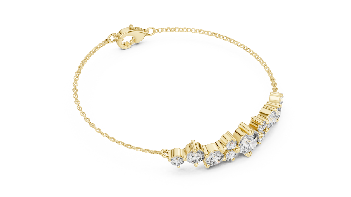 3.03ct TW Round Lab-Grown Diamond Graduated Bracelet