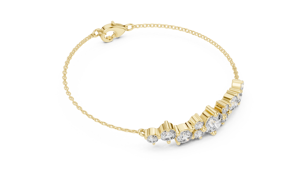 3.03ct TW Round Lab-Grown Diamond Graduated Bracelet