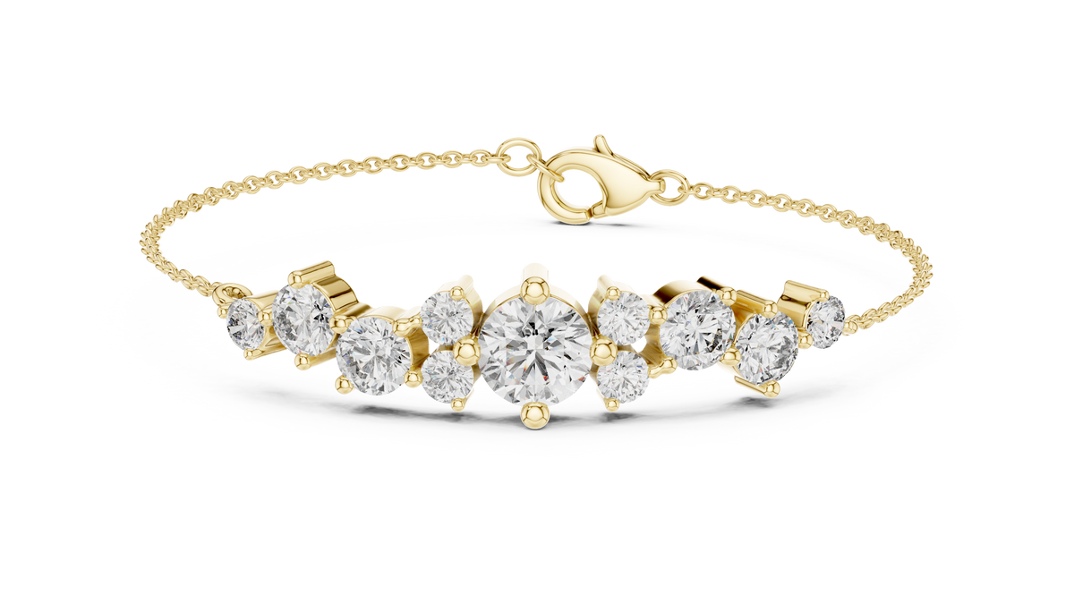 3.03ct TW Round Lab-Grown Diamond Graduated Bracelet