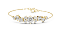 3.03ct TW Round Lab-Grown Diamond Graduated Bracelet in Yellow Gold — Verasah fine jewellery