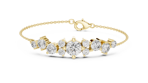 3.03ct TW Round Lab-Grown Diamond Graduated Bracelet