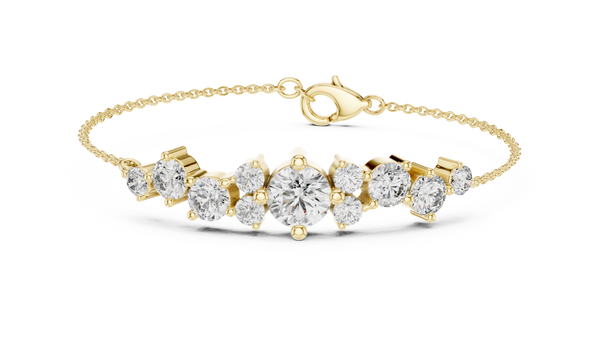 3.03ct TW Round Lab-Grown Diamond Graduated Bracelet