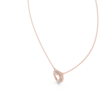 0.38ct TW Round Lab-Grown Diamond Heart Cluster Pendant Necklace in Rose Gold — Verasah fine jewellery