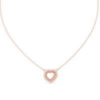 0.38ct TW Round Lab-Grown Diamond Heart Cluster Pendant Necklace in Rose Gold — Verasah fine jewellery