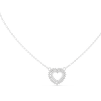 0.38ct TW Round Lab-Grown Diamond Heart Cluster Pendant Necklace in White Gold — Verasah fine jewellery