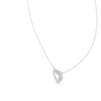 0.38ct TW Round Lab-Grown Diamond Heart Cluster Pendant Necklace in White Gold — Verasah fine jewellery