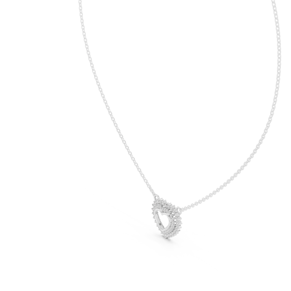 0.38ct TW Round Lab-Grown Diamond Heart Cluster Pendant Necklace
