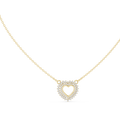 0.38ct TW Round Lab-Grown Diamond Heart Cluster Pendant Necklace