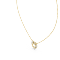 0.38ct TW Round Lab-Grown Diamond Heart Cluster Pendant Necklace in Yellow Gold — Verasah fine jewellery