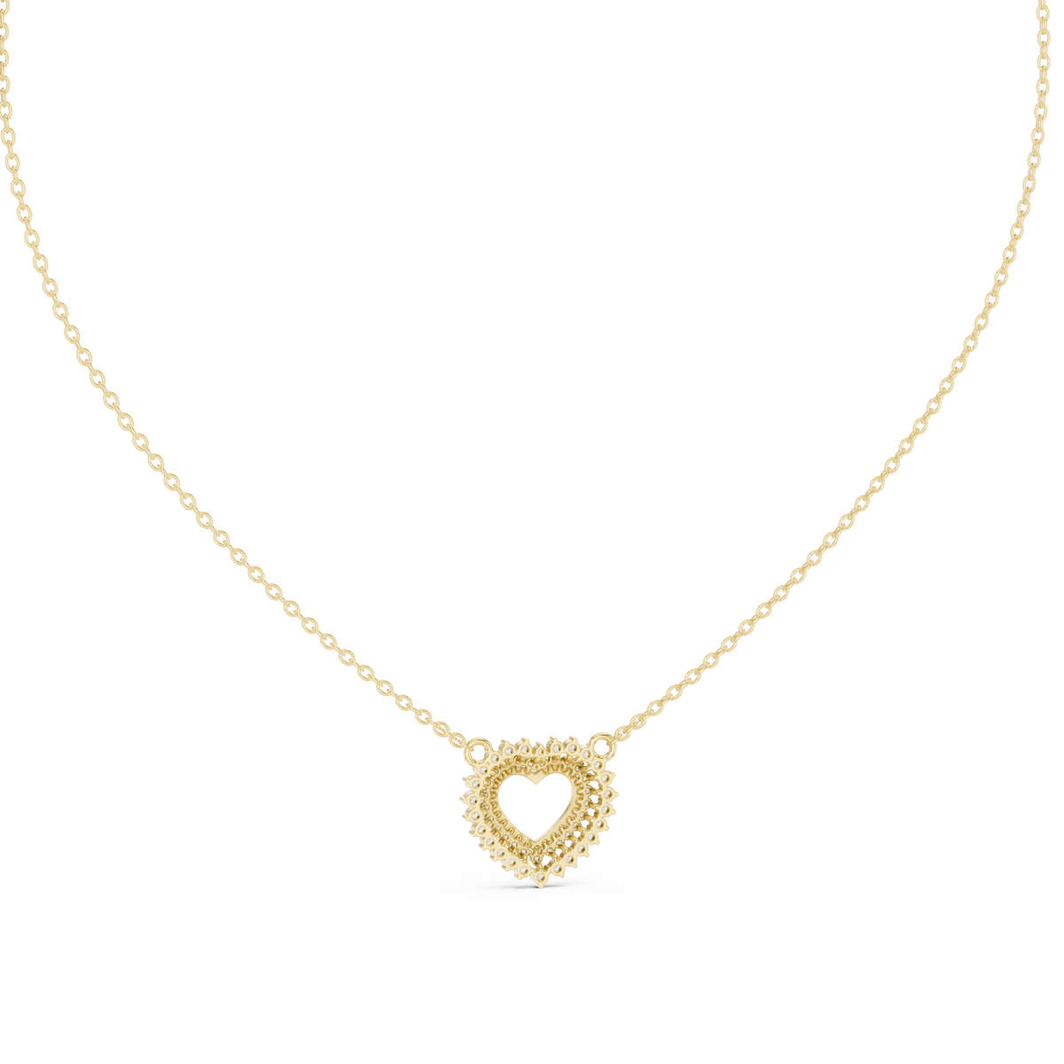0.38ct TW Round Lab-Grown Diamond Heart Cluster Pendant Necklace